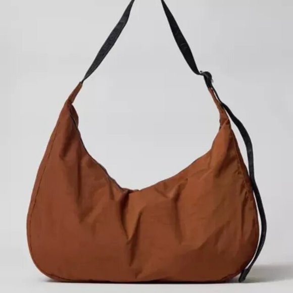 NWT Baggu Large Nylon Crescent Bag - Brown - Picture 3 of 9